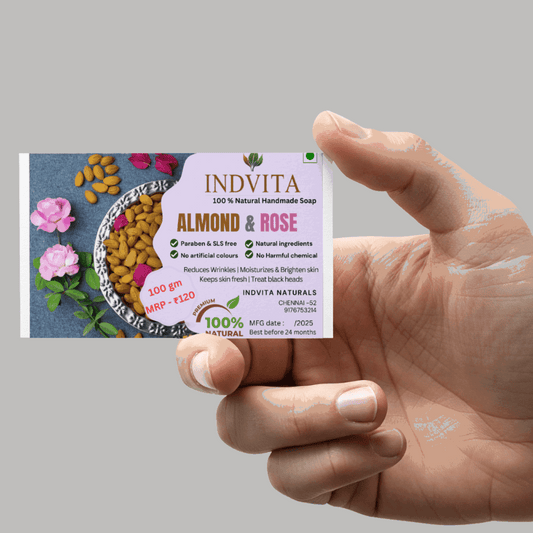 Cold processed - Rose and Almond Soap - INDVITA