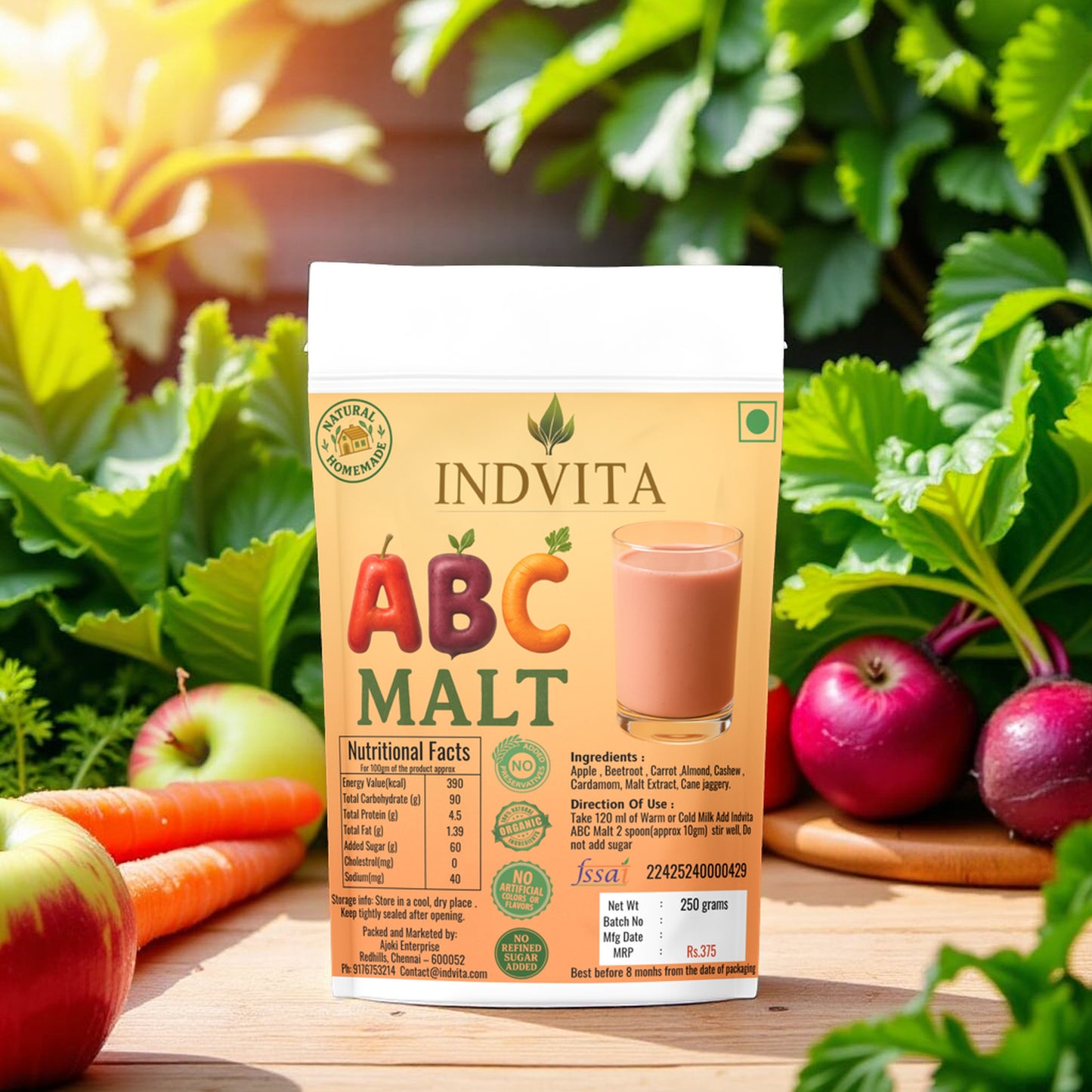 ABC Malt Health Drink Mix for Kids & Adults – Nutritious Vitamin-Rich, Rich in antioxidants, Strength & Wellness