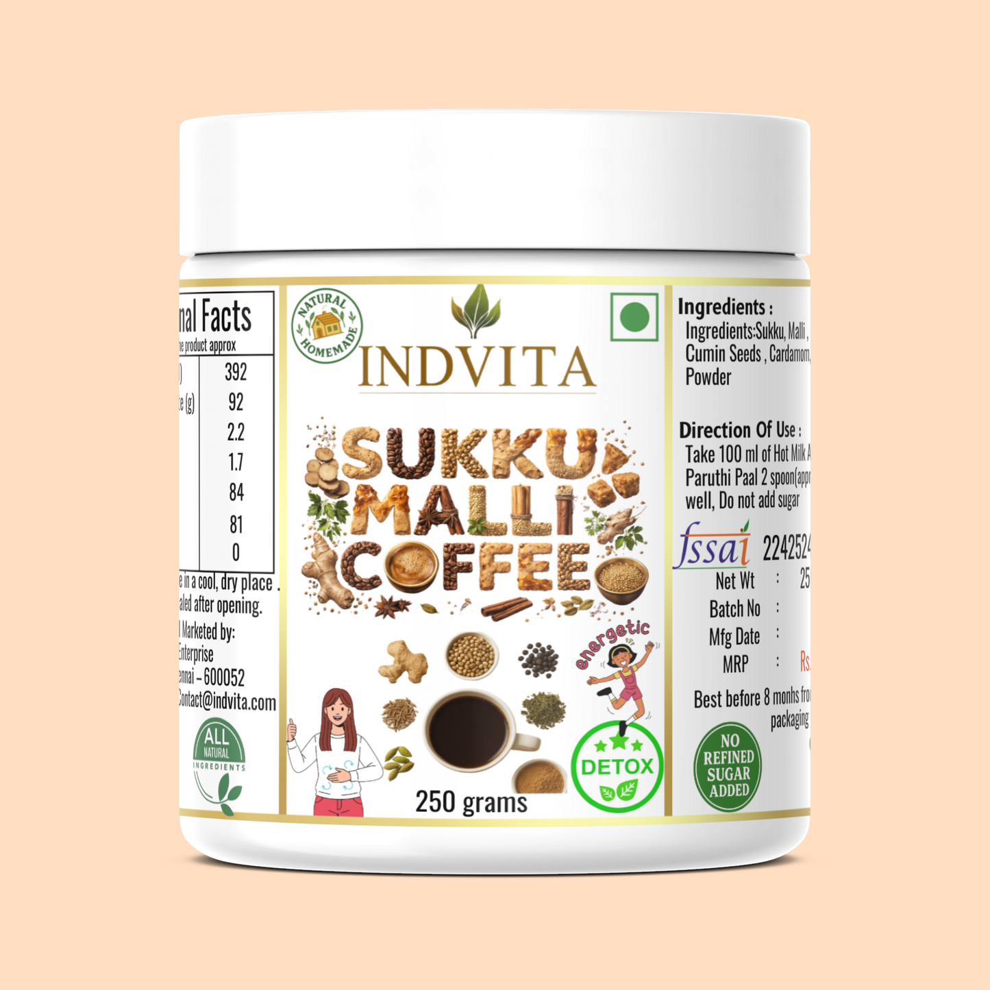 Sukku Coffee Powder | Traditional Dry Ginger Herbal Drink | Caffeine Free