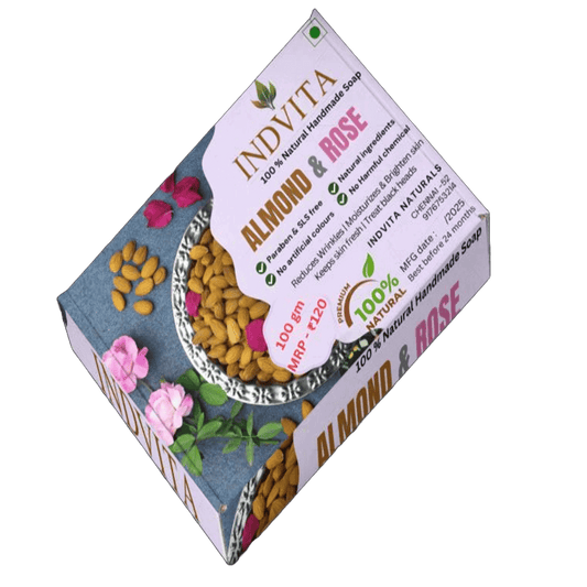 Cold processed - Rose and Almond Soap - INDVITA