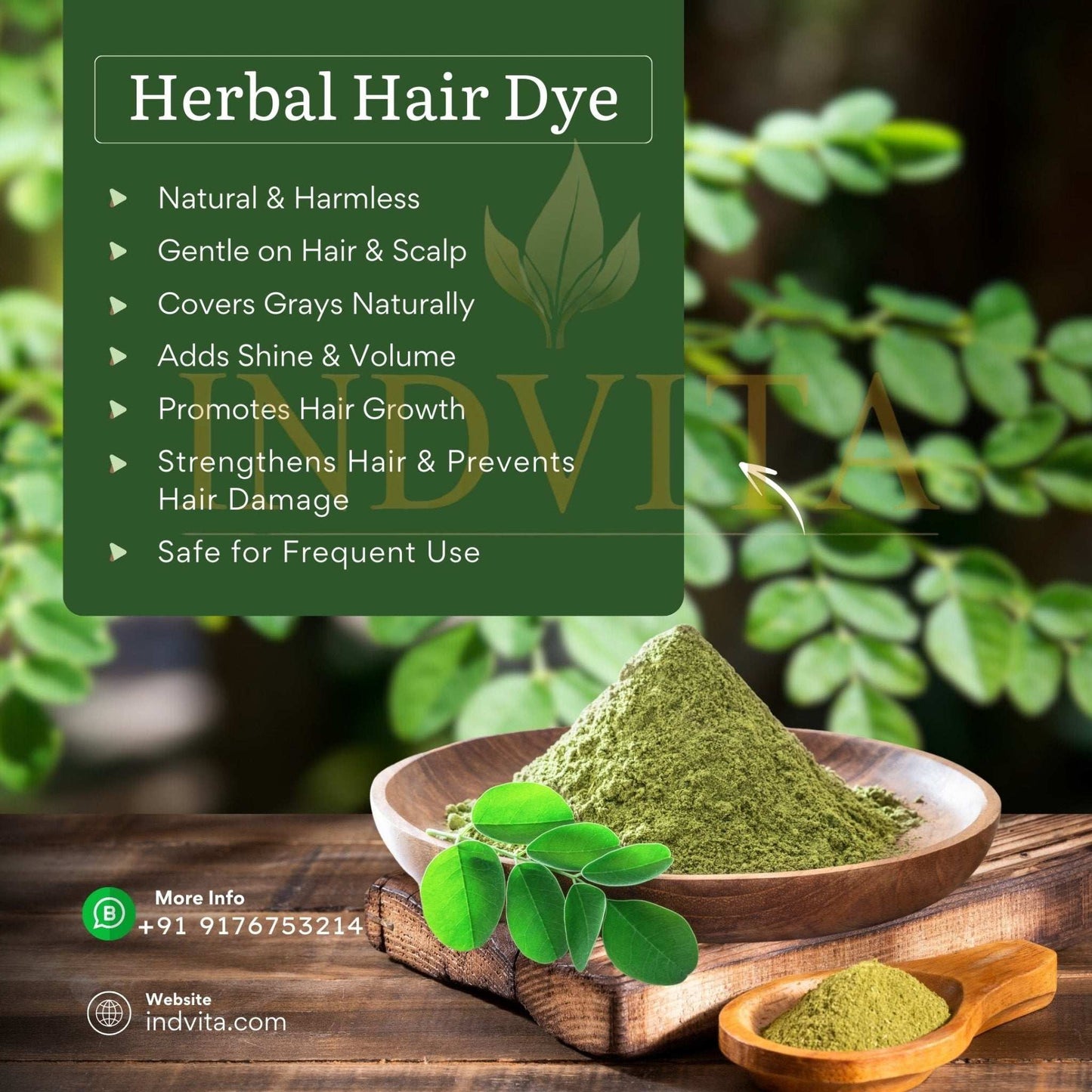 Herbal Black Dye– Ammonia - Free - INDVITA