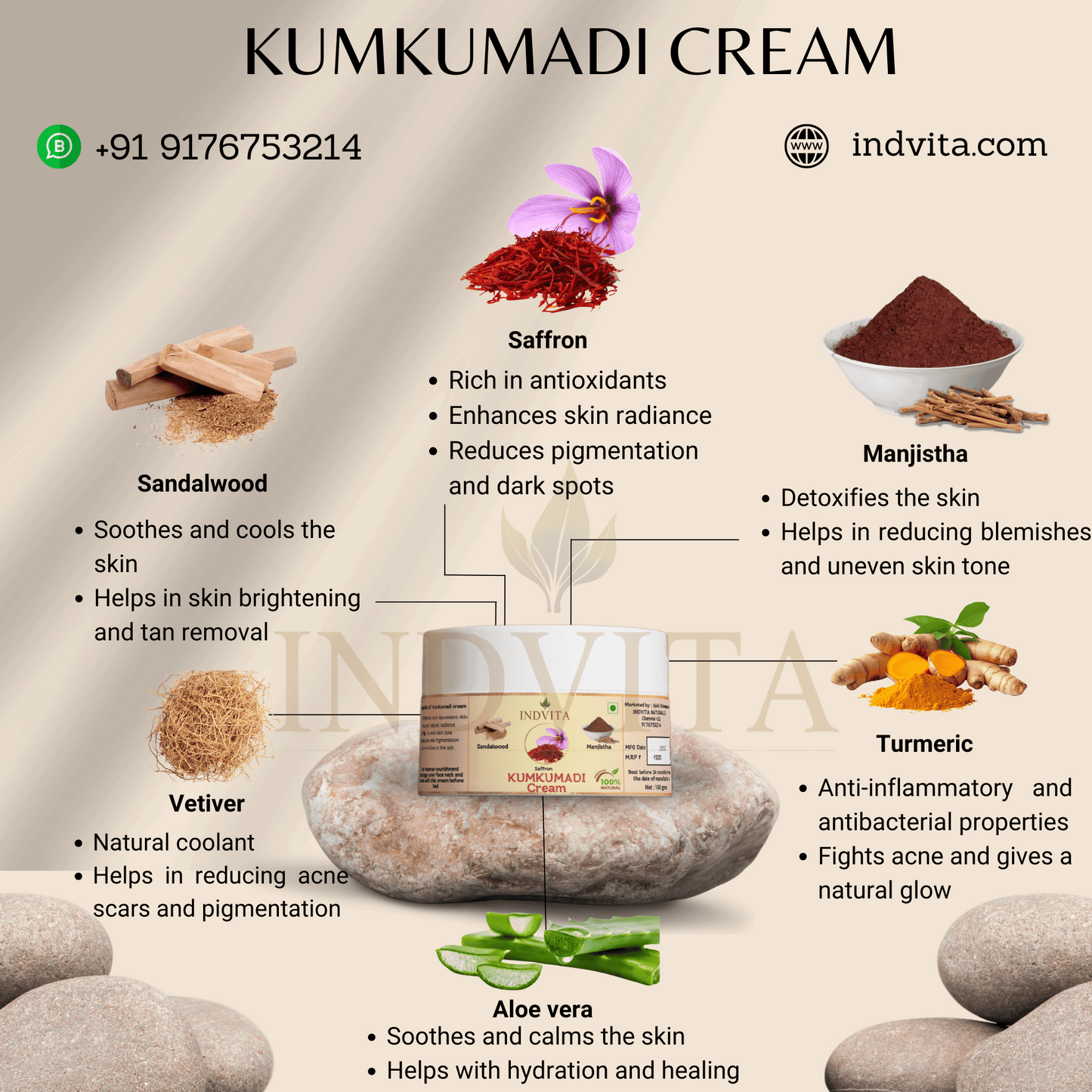 Kumkumadi Face Cream - with Retinol - INDVITA