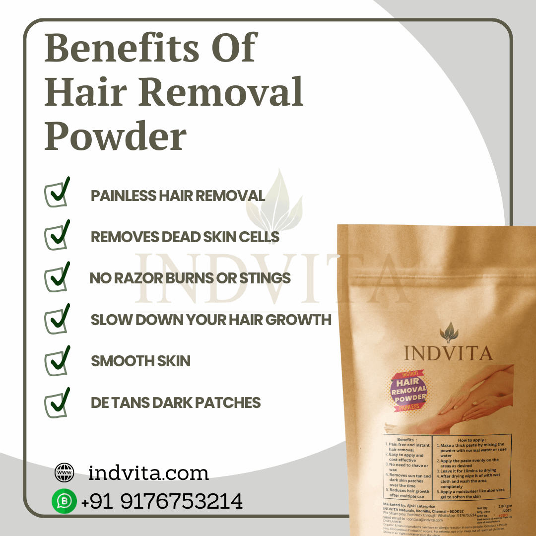 Silky Herb Wax Powder – Gentle Hair Removal - INDVITA