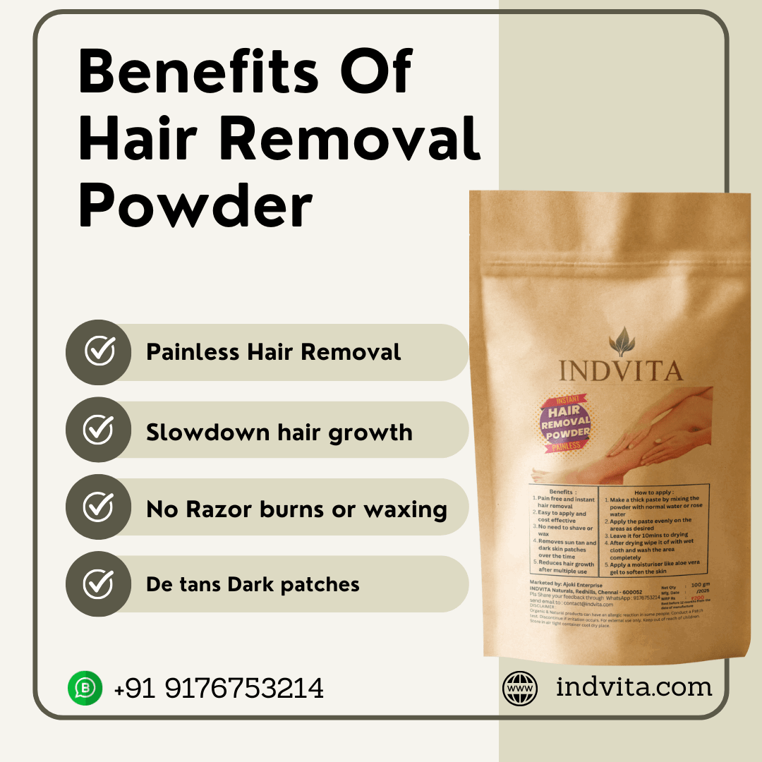Silky Herb Wax Powder – Gentle Hair Removal - INDVITA