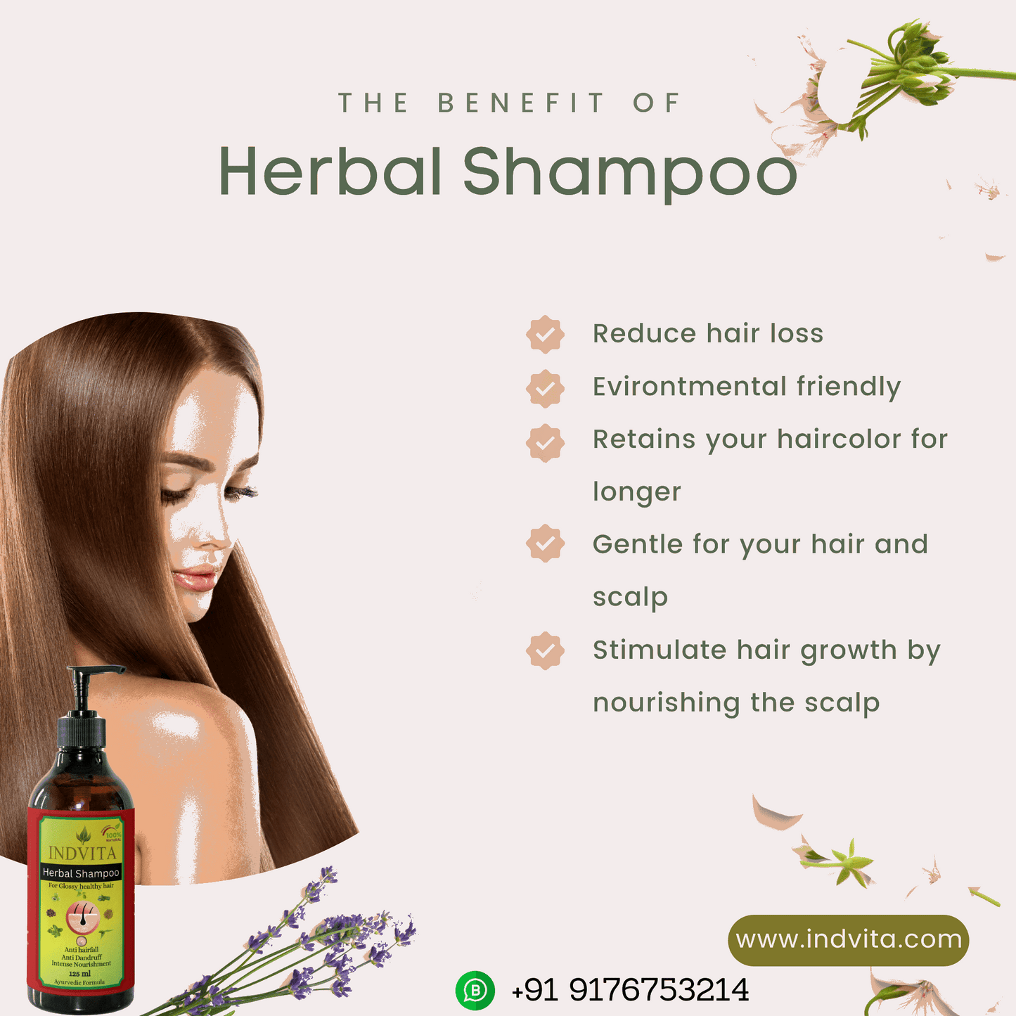 Strength & Shine: Herbal Repair Shampoo - INDVITA